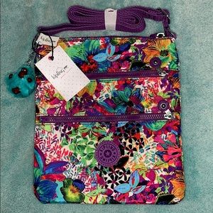Kipling Aloha Grove Purple Crossbody Monkey Bag